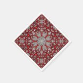 Red Decorative Holiday Napkin Serviette (Ecke)