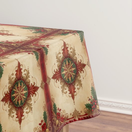 Red Decorative Holiday Tablecloth Tischdecke (Beispiel)