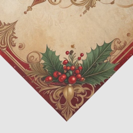 Red Decorative Holiday Tissue Paper Seidenpapier (Detail)