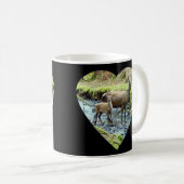 Red Deer Doe and Baby Deer Tasse (VorderseiteRechts)