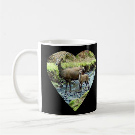 Red Deer Doe and Baby Deer Tasse