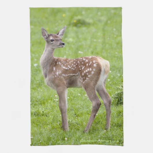 Red Deer Fawn Kitchtuch Geschirrtuch (Vertikal)