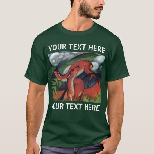Red Deer Franz Marc Berühmter T - Shirt (Vorderseite)