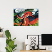Red Deer II von Franz Marc Classic Malerei Poster (Heimbüro)