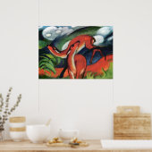 Red Deer II von Franz Marc Classic Malerei Poster (Küche)