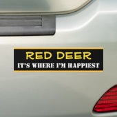 "RED DEER"— "IT'S WHERE I'M HAPPIEST"(Kanada) Autoaufkleber (Auf Auto)
