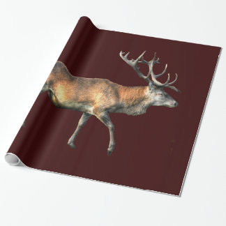Red Deer Stag Wildlife Animal Design Geschenkpapier