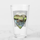 Red Deer und Baby Deer Glas (Rückseite)