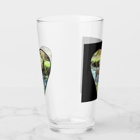 Red Deer und Baby Deer Glas (Rechts)