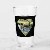 Red Deer und Baby Deer Glas (Vorderseite)