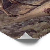 Red Deer von Winifred Austen, Vintage Wildtiere Poster (Ecke)