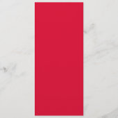 Red Deko Chic Wedding Menu Menükarte (Rückseite)