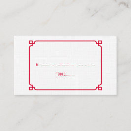 Red Deko Chic Wedding Platzkarten