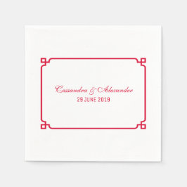 Red Deko Chic Wedding Serviette