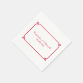 Red Deko Chic Wedding Serviette (Ecke)