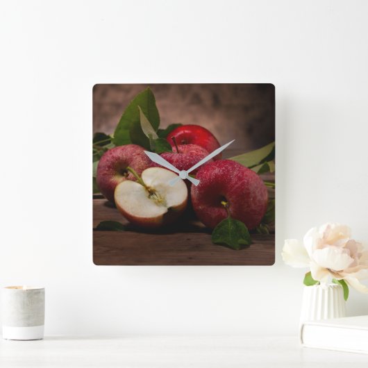 Red Delicious Äpfel Große Uhr (Zuhause)