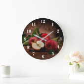 Red Delicious Äpfel  Große Wanduhr (Zuhause)