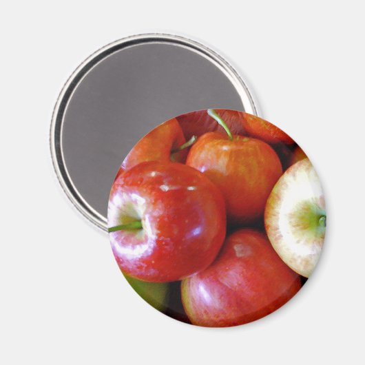 Red Delicious Äpfel Magnet (Vorderseite/Rückseite)