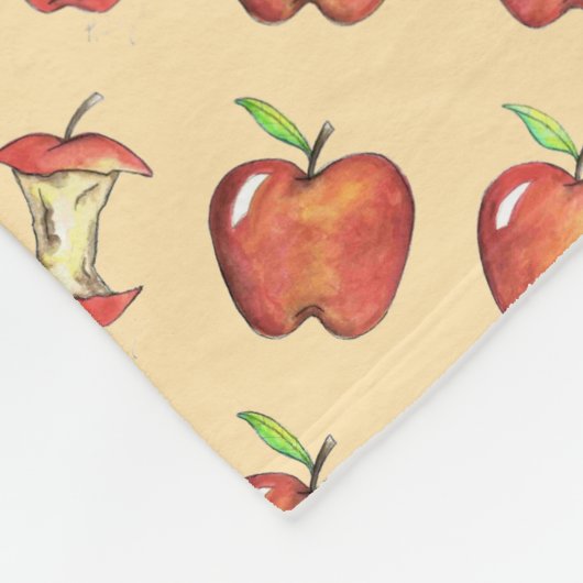 Red Delicious Äpfel Schullehrer Lehre Obst Fleecedecke (Ecke)