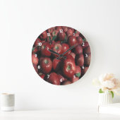 Red Delicious Apple Crop Clock Große Wanduhr (Zuhause)