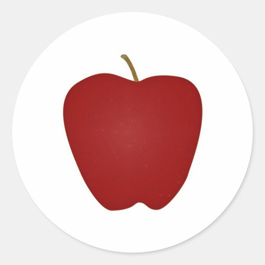 Red Delicious Apple Logo Runder Aufkleber (Vorderseite)