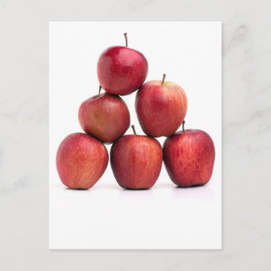 Red Delicious Apples Pyramide Postkarte