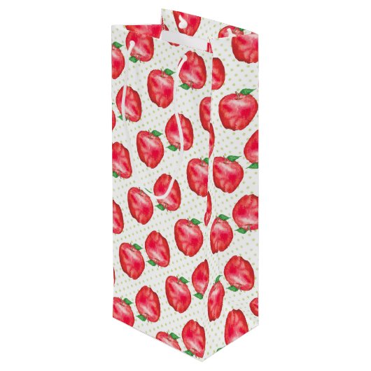 Red Delicious Geschenktüte Für Weinflaschen (Rückseite Schrägansicht)
