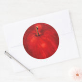 'Red Delicious' Watercolor Apple Runder Aufkleber (Umschlag)