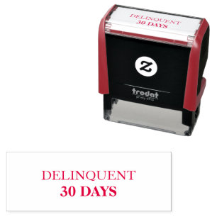 Red Delinquent 30 Days Office Permastempel