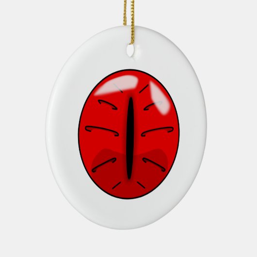 Red Demon Cat Eye Ceramic Ornament (Rechts)