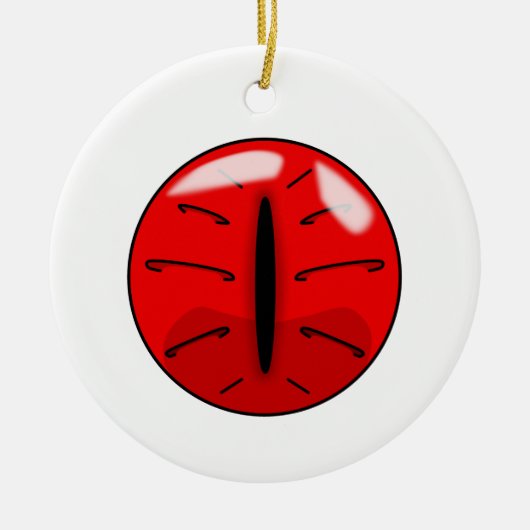 Red Demon Cat Eye Ceramic Ornament (Vorne)
