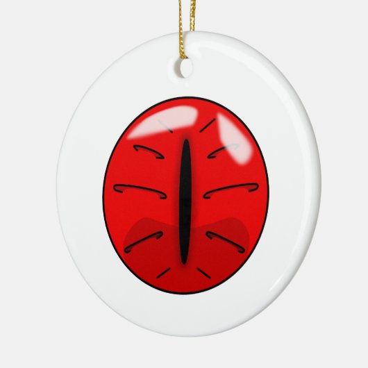 Red Demon Cat Eye Ceramic Ornament (Links)