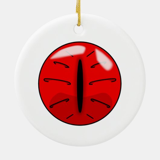 Red Demon Cat Eye Ceramic Ornament (Hinten)