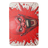 Red Demon Fury Art Badematte (Vorderseite Vertikal)