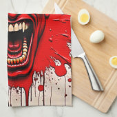 Red Demon Fury Art Geschirrtuch (Viertel Falte)