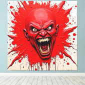 Red Demon Fury Art Leinwanddruck (Insitu (Holzboden))