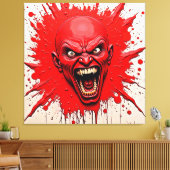 Red Demon Fury Art Leinwanddruck (Insitu (Wohnzimmer))