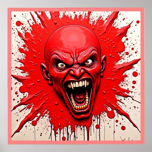 Red Demon Fury Art Poster (Vorne)