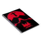 Red Demon Skull Gothic Grafik Design Notizblock (Rechte Seite)