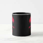 Red Demon Skull Gothic Grafik Design Tasse (Zentrum)