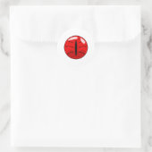 Red Demonic Cat Eye Runder Aufkleber (Tasche)