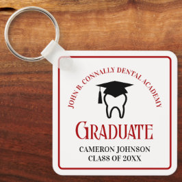 Red Dental School Custom Abschluss Gift Schlüsselanhänger