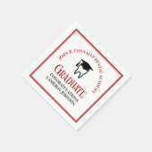 Red Dental School Custom Dentist Graduation Party Serviette (Ecke)
