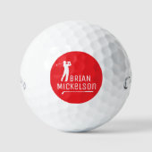 Red Design to Mark Golfers Golfball (Vorderseite)