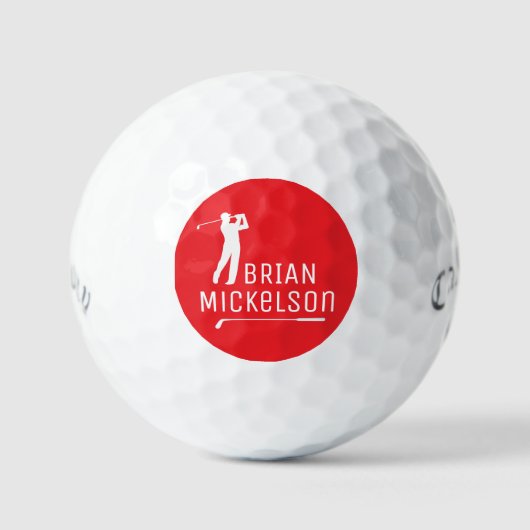 Red Design to Mark Golfers Golfball (Vorderseite)