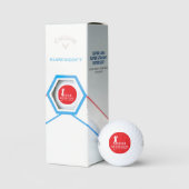 Red Design to Mark Golfers Golfball (Verpackung)