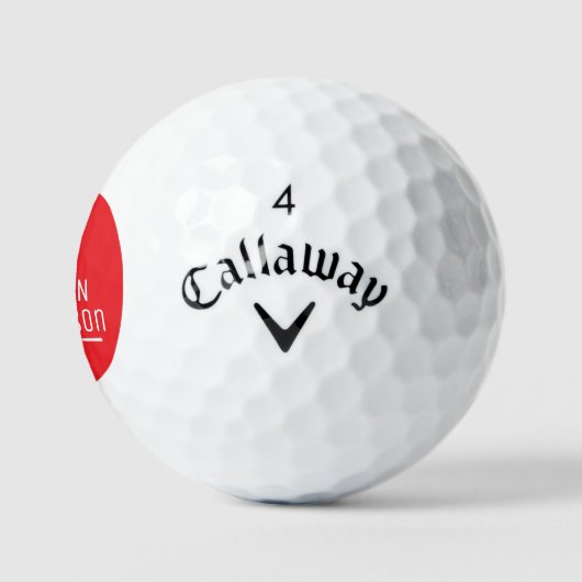 Red Design to Mark Golfers Golfball (Logo)