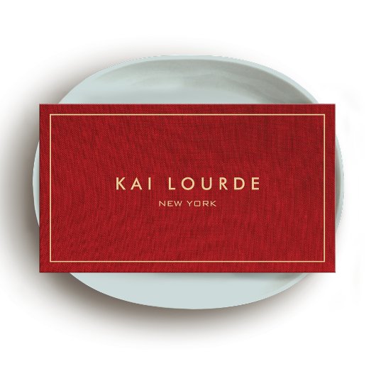 Red Designer Business Card Visitenkarte