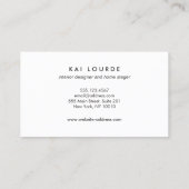Red Designer Business Card Visitenkarte (Rückseite)