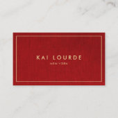 Red Designer Business Card Visitenkarte (Vorderseite)